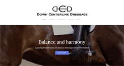 Desktop Screenshot of downcenterlinedressage.com