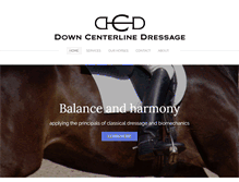 Tablet Screenshot of downcenterlinedressage.com